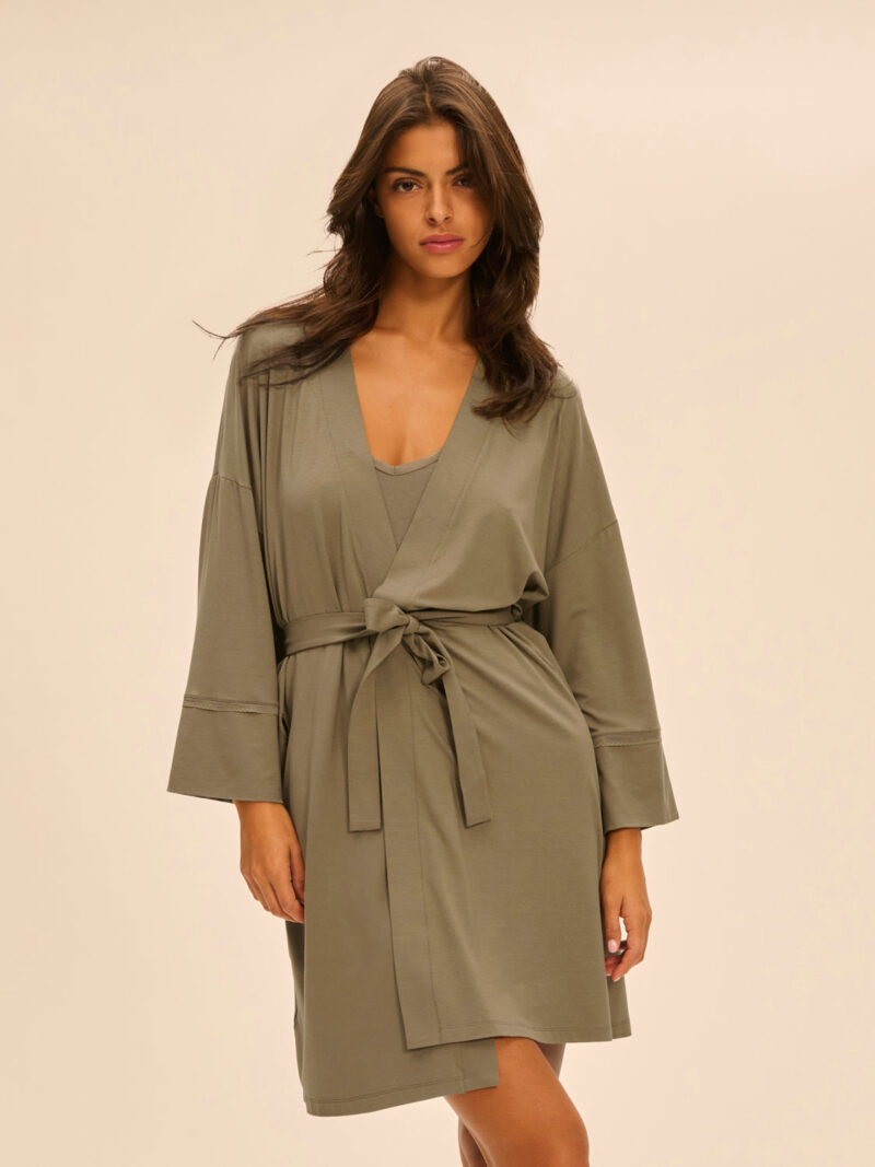 Cengizakturk Clay Green Kimono – Lightweight & Elegant Cover-Up