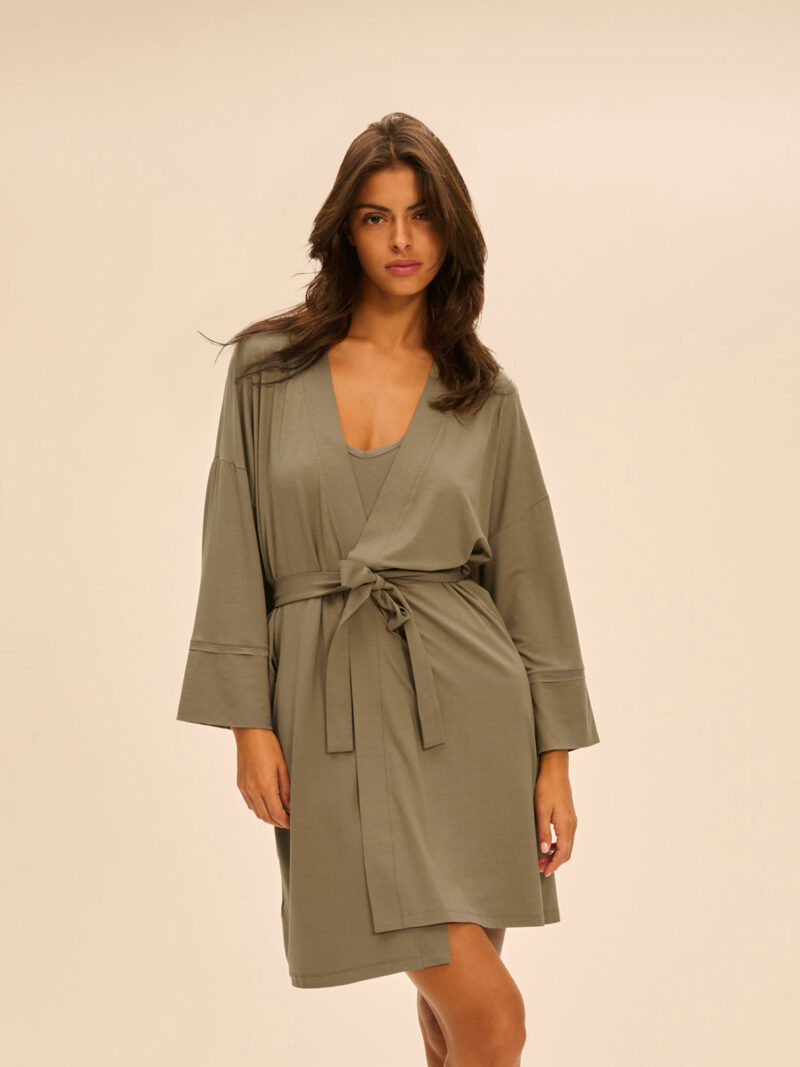 Cengizakturk Clay Green Kimono – Lightweight & Elegant Cover-Up - Image 4